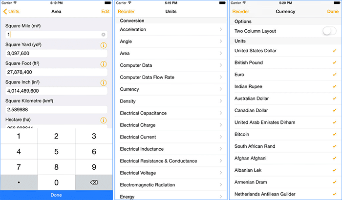 Units  Free Unit Converter iPhone App Screenshot