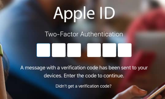 Verify your identity with two factor authentication