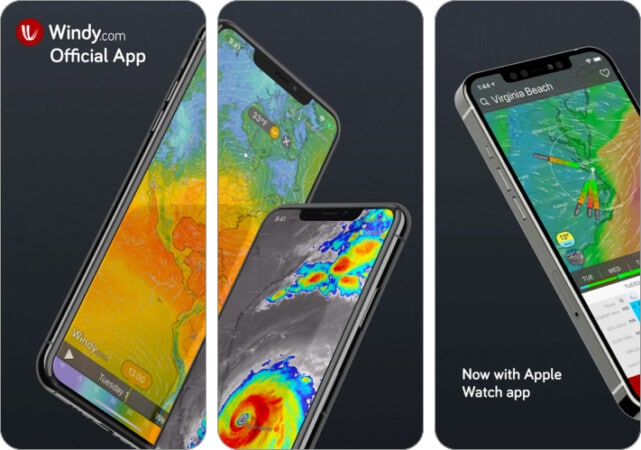 Windycom weather app for iPhone