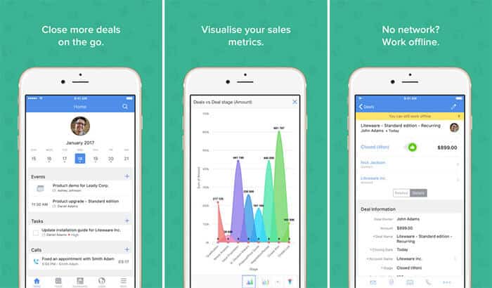 Zoho CRM iPhone and iPad App Screenshot