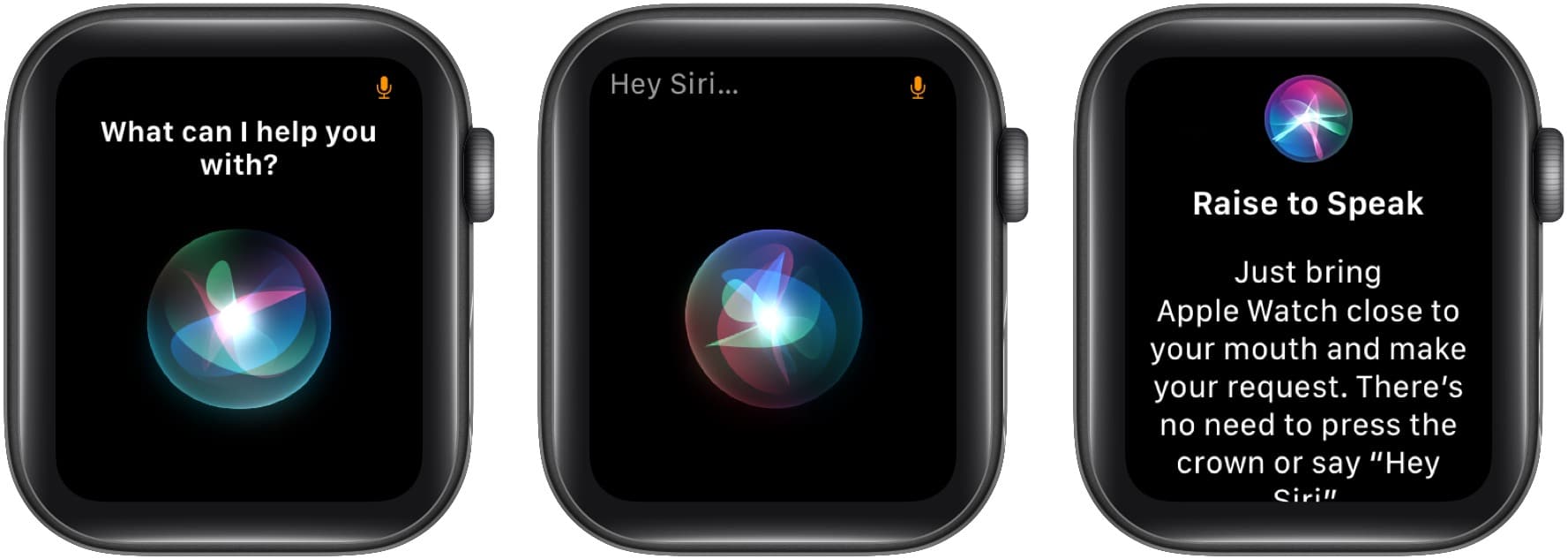 Call Siri on Apple Watch by any one method