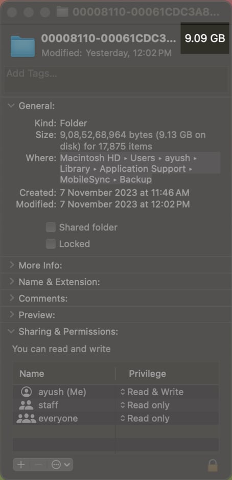 compare file size