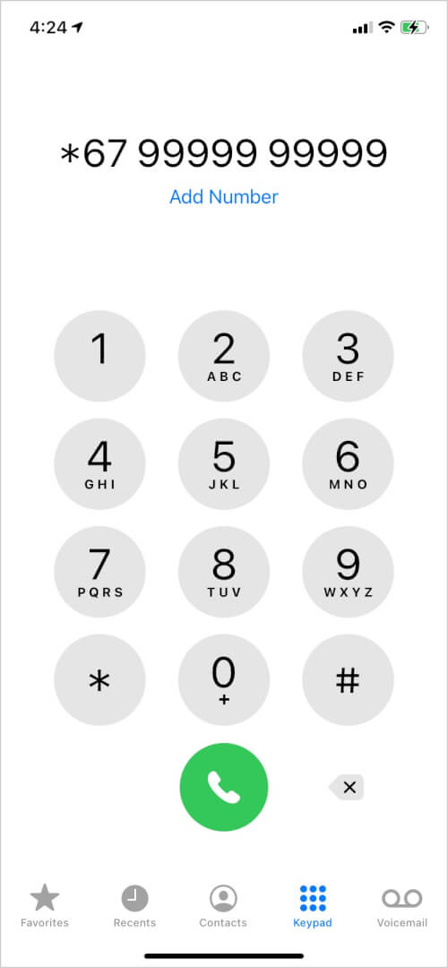Hide your caller ID on a per call basis