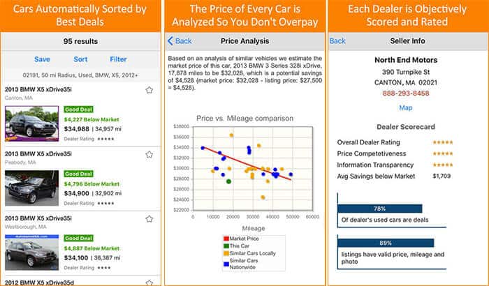 iSeeCars Used Car Search Pro iPhone and iPad App Screenshot