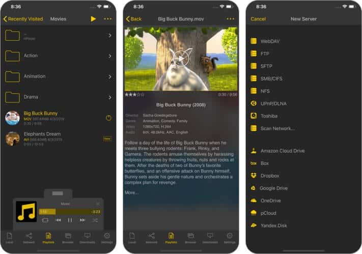 nplayer lite video player iphone and ipad app screenshot
