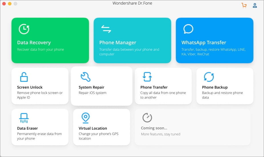 resolve iOS system issues with Dr Fone System Repair