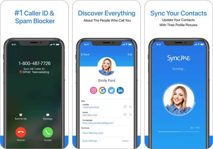 syncme iphone app screenshot