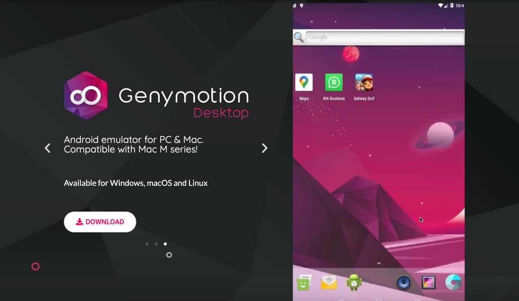 Genymotion emulator for Mac