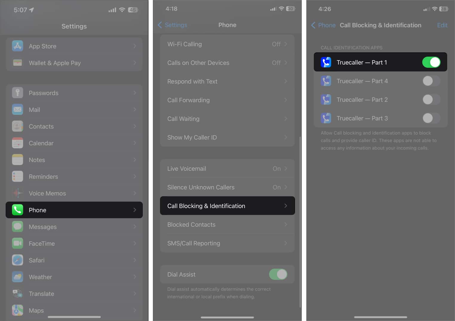 Go to Phone tap Call Blocking and Identification and toggle on call blocker app