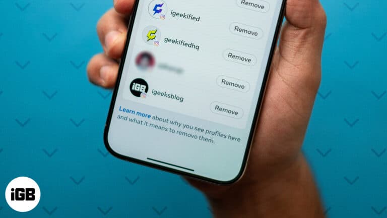 How to remove a remembered account on Instagram