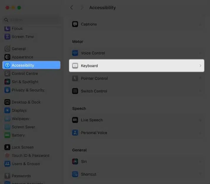 Accessibility Keyboard