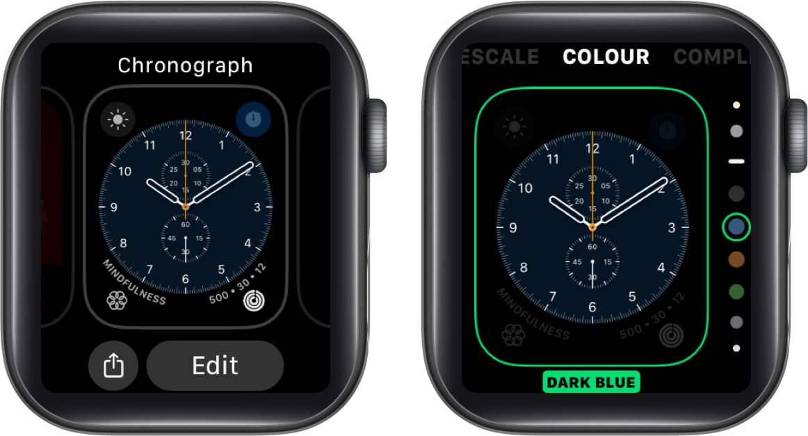 Change watch face color