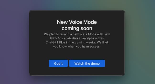 Voice conversation is for ChatGPT 4o users only