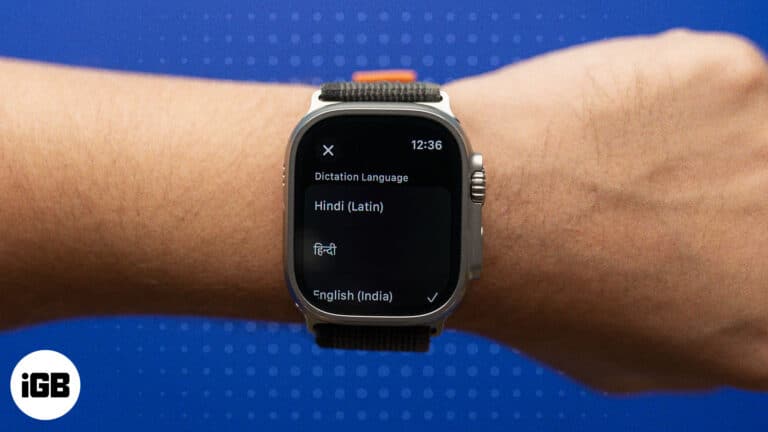 Changing the Dictation language on an Apple Watch.