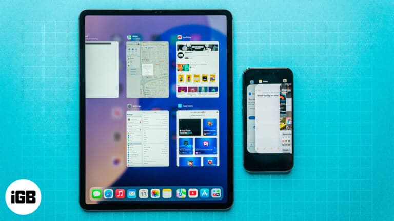 Switching between apps on an iPhone or iPad.