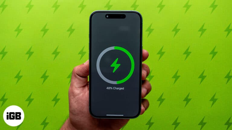 Fast charging an iPhone.