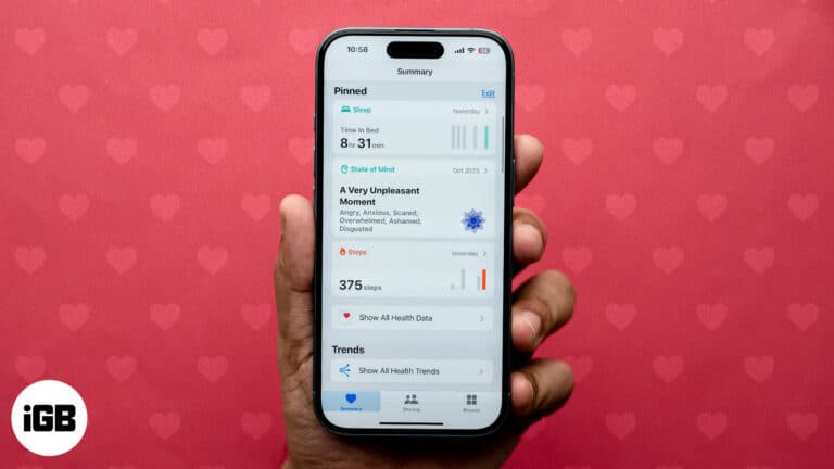 Health app on an iPhone.