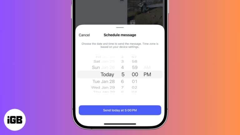 Schedule a DM on Instagram on iPhone.