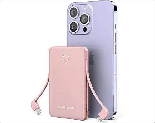 Miiso stylish and compact portable charger