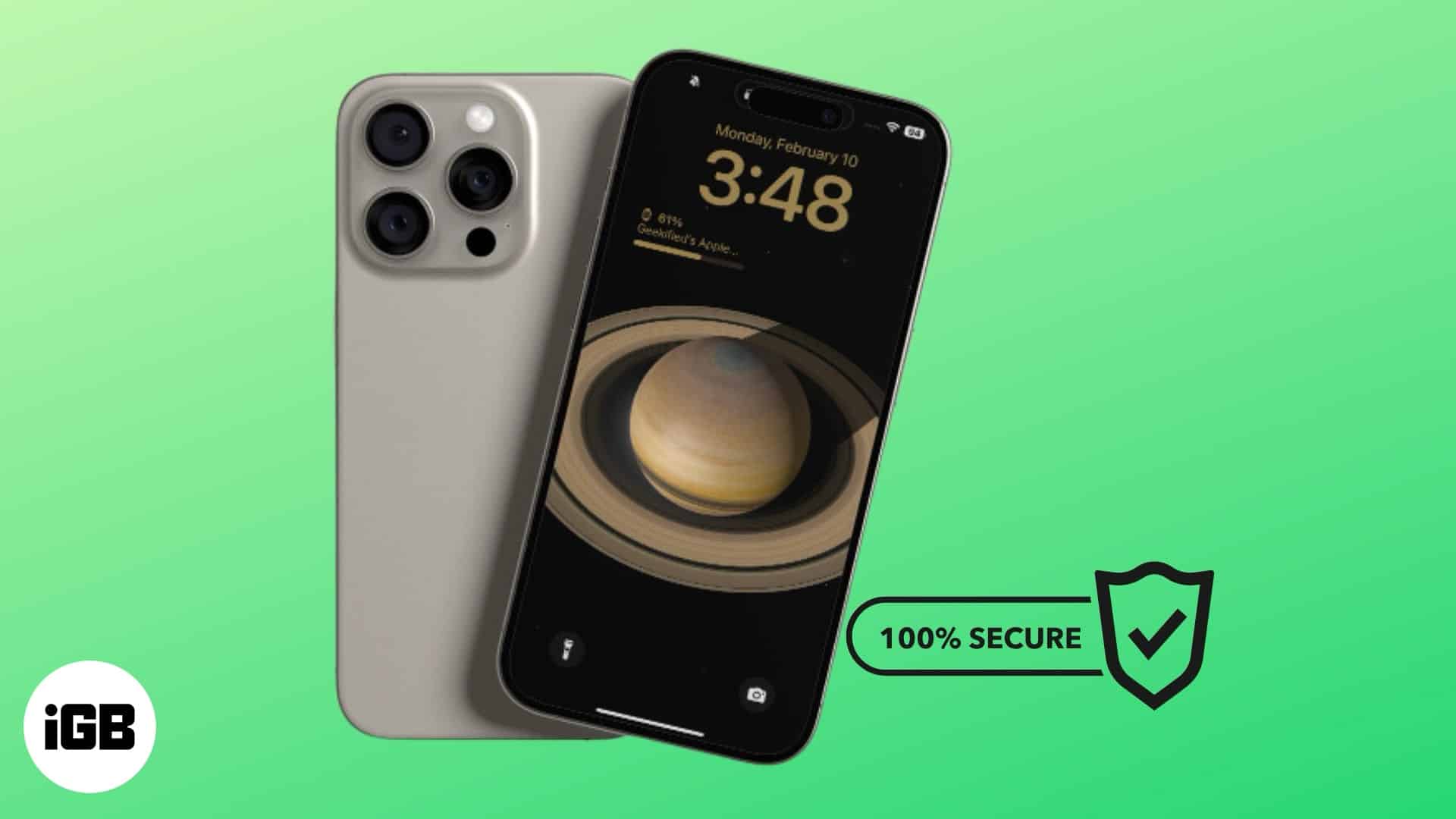 Lock Screen on an iPhone