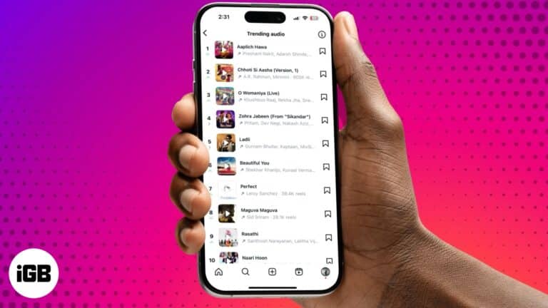 Find trending audio on Instagram on an iPhone.