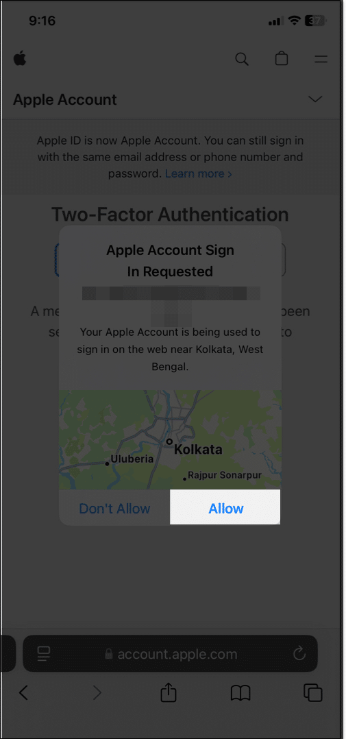 allow sign in request