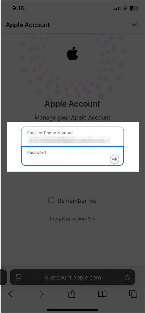 sign in with apple id from apple website